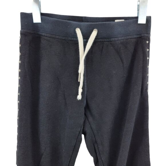 N: Philanthropy Size XS Women's Studded Jogger Pants Black Fleece - Picture 2 of 15